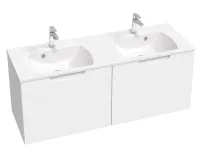 Classic II SD 130 szekrény duplamosdó alá (fehér/fehér)