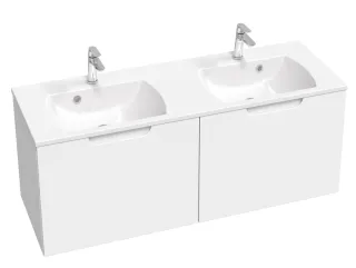 Classic II SD 130 szekrény duplamosdó alá (fehér/fehér)