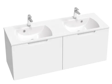 Classic II SD 130 szekrény duplamosdó alá (fehér/fehér)