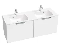 Classic II SD 130 szekrény duplamosdó alá (fehér/szürke)