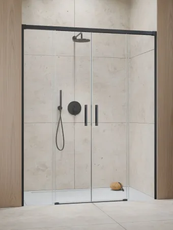 Idea Brushed GunMetal DWD szálcsiszolt fegyvermetál zuhanyajtó 190 átlátszó
