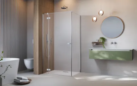 Fuenta KDJ szögletes zuhanykabin 90x75 átlátszó balos