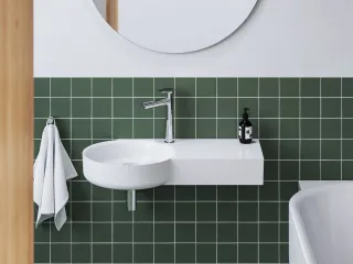 ARC 83/43 mosdó jobb fehér, túlfolyó nélkül, csaptelep furattal