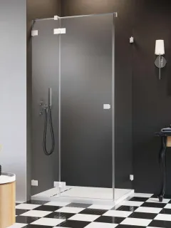 Essenza Pro White KDJ szögletes fehér zuhanykabin 80x110 átlátszó jobbos