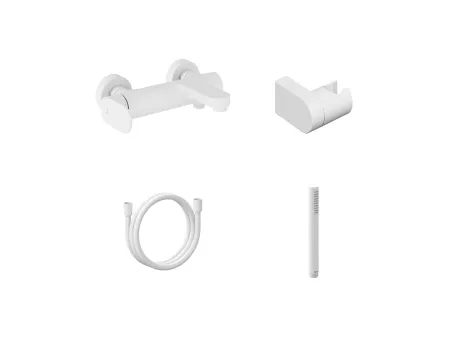 Eleganta fali kádcsaptelep szettel, fehér EL 022.10WV+S