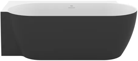 Freedom Corner II Tec 175x86 bal, akrilkád, fekete/fehér, fekete/fehér/króm lefolyó