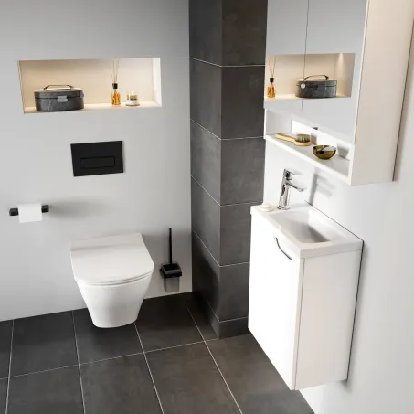 Classic II SD 40 Fürdőszobai szekrény mosdó alá bal fehér/fehér