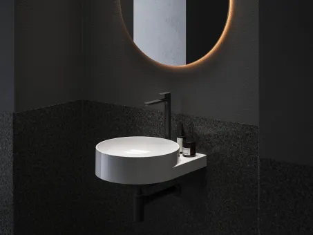 Eleganta álló mosdócsaptelep BeCool 335 mm leeresztő nélkül EL 015.21BLM, Black Matt