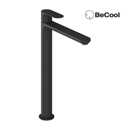 Eleganta álló mosdócsaptelep BeCool 335 mm leeresztő nélkül EL 015.21BLM, Black Matt