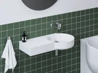 ARC 83/43 mosdó bal fehér, túlfolyó és csaptelep furat nélkül