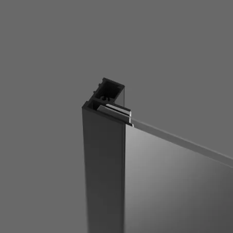 U toldóprofil NES fekete mágnesprofil oldalán 2 cm