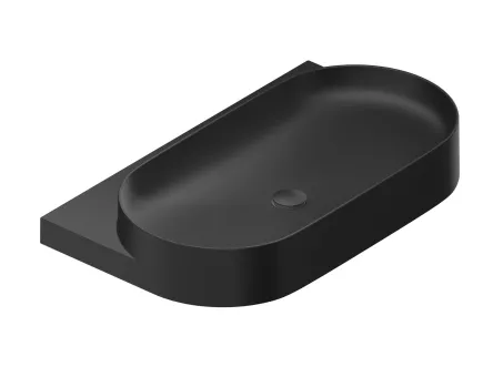 Yard 80 kerámiamosdó matt fekete, túlfolyó furat nélkül