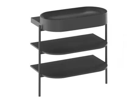 Yard 80 kerámiamosdó matt fekete, túlfolyó furat nélkül