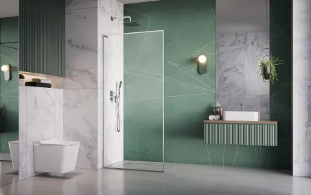 Modo F SL ﻿II Walk-in zuhanyfal 65 átlátszó balos