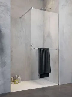 Modo New II Walk-in zuhanyfal törölközőtartóval 80 átlátszó