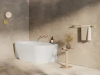 Freedom Corner II Tec 175x86 bal, akrilkád, matt fehér/fehér, fehér/fekete/króm lefolyó