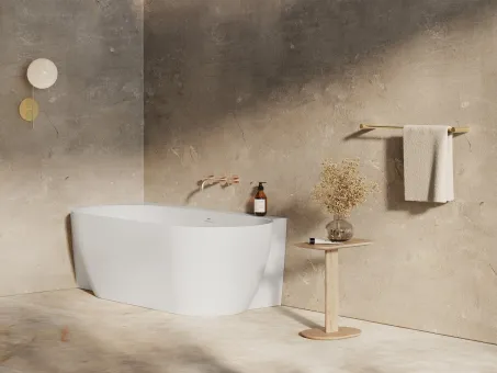 Freedom Corner II Tec 175x86 bal, akrilkád, matt fehér/fehér, fehér/fekete/króm lefolyó