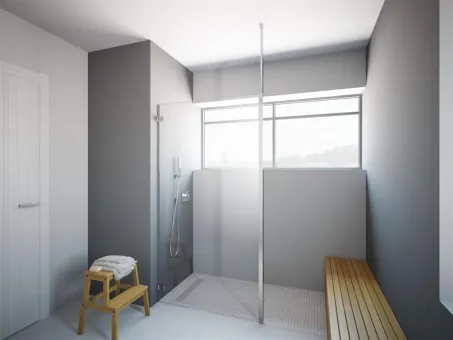 Függőleges teleszkóprúd króm 8 mm