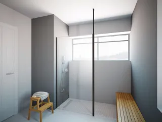 Függőleges teleszkóprúd fekete 6 mm