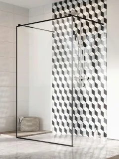 Modo New Black I Frame Walk-in fekete zuhanyfal 150 átlátszó