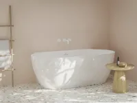 Freedom Wall II Tec 170x87, akrilkád, fehér, fehér/fekete/króm lefolyó