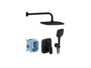 10° Free falsík alatti zuhanyszett TD F 090.21BLM.O2, matt fekete