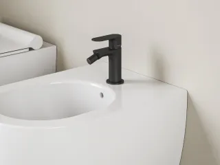 Eleganta álló bidécsaptelep 130 mm leersztő nélkül EL 056.20BLM, Black Matt