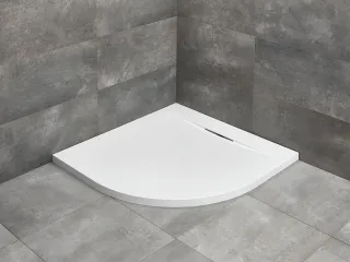 Giaros A íves zuhanytálca 90x90 fehér, ajándék szifonnal