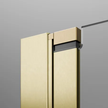 Nes Brushed Gold DWS B szálcsiszolt arany zuhanyajtó 120 átlátszó balos (ajtó 65 cm, fixfal 55 cm)