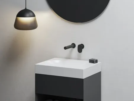 Spring falba süllyesztett mosdócsaptelep testtel, fekete SG 019.20BLM.O1