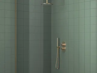 Espirit falba süllyesztett termosztátos csaptelep, kétutas, beslő egység nélkül ES 063.60GLB.O2.RB07C, Gold Brushed