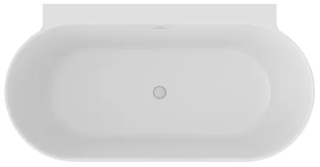 Freedom Wall II Tec 170x87, akrilkád, Deepsea Blue/fehér, fehér/fekete/króm lefolyó