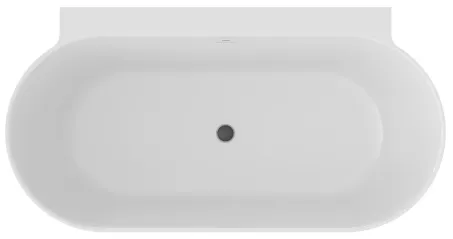 Freedom Wall II Tec 170x87, akrilkád, Deepsea Blue/fehér, fehér/fekete/króm lefolyó