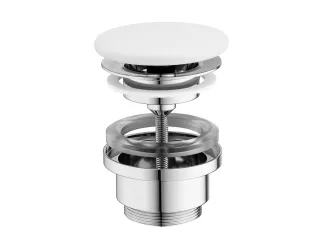 Flat mosdólefolyó kerámia fedéllel, matt fehér