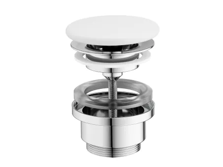 Flat mosdólefolyó kerámia fedéllel, matt fehér