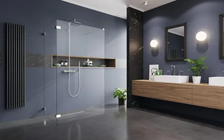 Euphoria Walk-in VI zuhanyfal 100x80 átlátszó