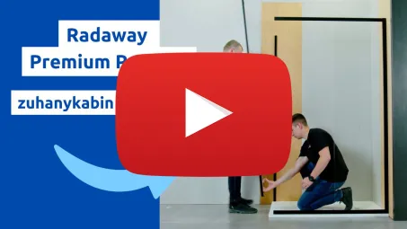 Premium Pro Black KDJ szögletes fekete zuhanykabin 150x70 átlátszó jobbos