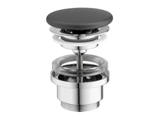 Flat mosdólefolyó kerámia fedéllel, antracit