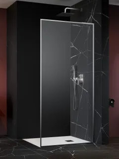 Modo F SL II Brushed Nickel Walk-in szálcsiszolt króm zuhanyfal 120 átlátszó balos