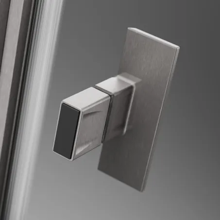 Nes Brushed Nickel DWD I szálcsiszolt króm zuhanyajtó 80 átlátszó
