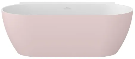 Freedom Wall II Tec 170x87, akrilkád, Alabaster Pink/fehér, fehér/fekete/króm lefolyó