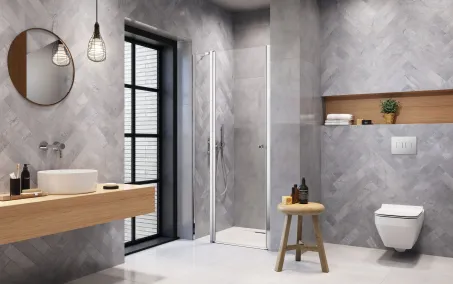 Eos DWJ II zuhanyajtó 90 átlátszó jobbos