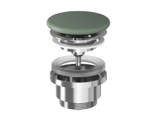 Flat mosdólefolyó kerámia fedéllel, Grey Green