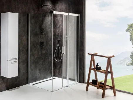 Matrix MSDPS-120x90 zuhanykabin jobb szatén+transparent