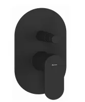 Eleganta falba süllyesztet csaptelep, automatikus, kétutas, belső egységgel EL 061.20BLM.O2, Black Matt