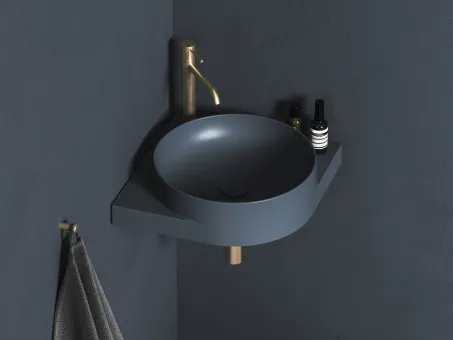 Flat mosdólefolyó kerámia fedéllel, Deepsea Blue