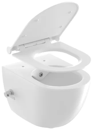 WC Uni Chrome RimOff és bidé fúvókával, fehér