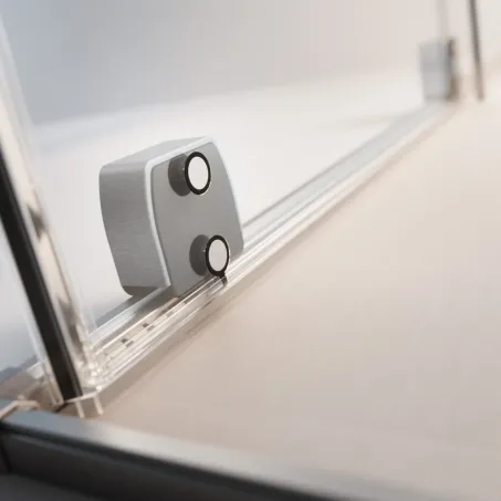 Furo Brushed Nickel DWJ szálcsiszolt króm zuhanyajtó 100 átlátszó jobbos