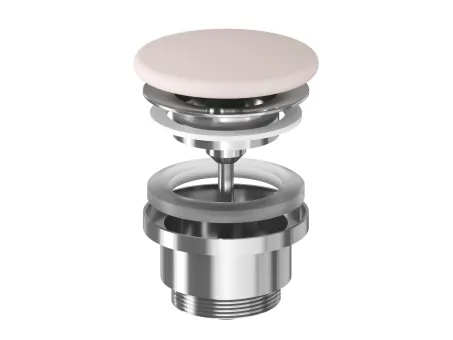 Flat mosdólefolyó kerámia fedéllel, Alabaster Pink