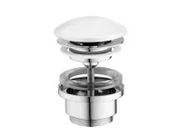 Kerámia leeresztő takaró mosdóhoz, fehér